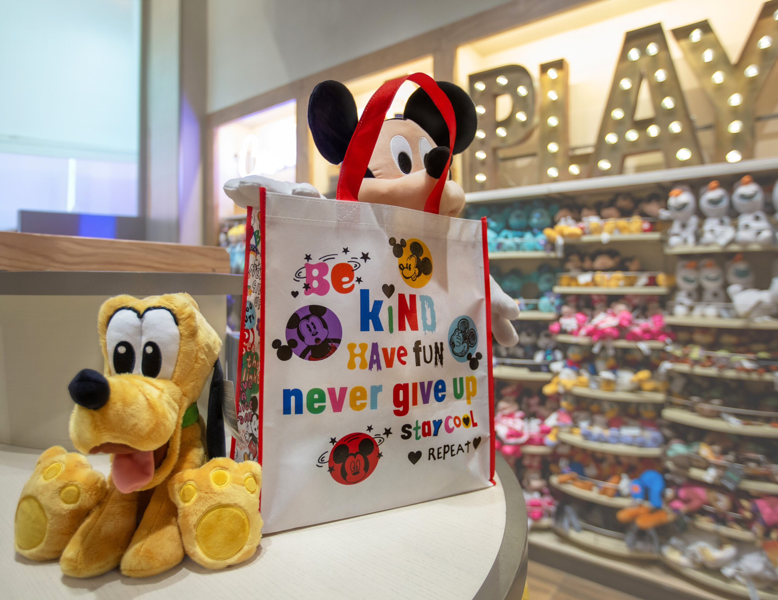 Mickey Mouse tote bag at a Disney store